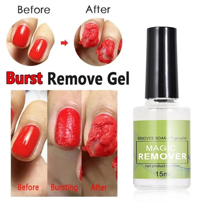 15Ml Magic Remover Nail Gel Polish Remover UV Gel Polish Delete Magic Burst Nail Gel Remover Semi Permanent Varnish Polish,Uyy