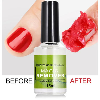 15Ml Magic Remover Nail Gel Polish Remover UV Gel Polish Delete Magic Burst Nail Gel Remover Semi Permanent Varnish Polish,Uyy